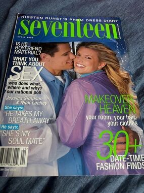 Seventeen Magazine April 2000 Jessica Simpson Nick Lachey Fashion Teen Y2K RARE